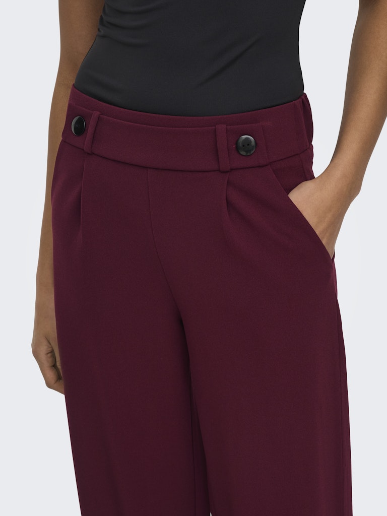 JdY JDYGEGGO Pantalon Large Maille Femme Windsor Wine