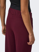 JdY JDYGEGGO Pantalon Large Maille Femme Windsor Wine
