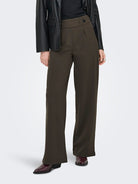 JdY JDYGEGGO Pantalon Large Maille Femme Chocolate Brown
