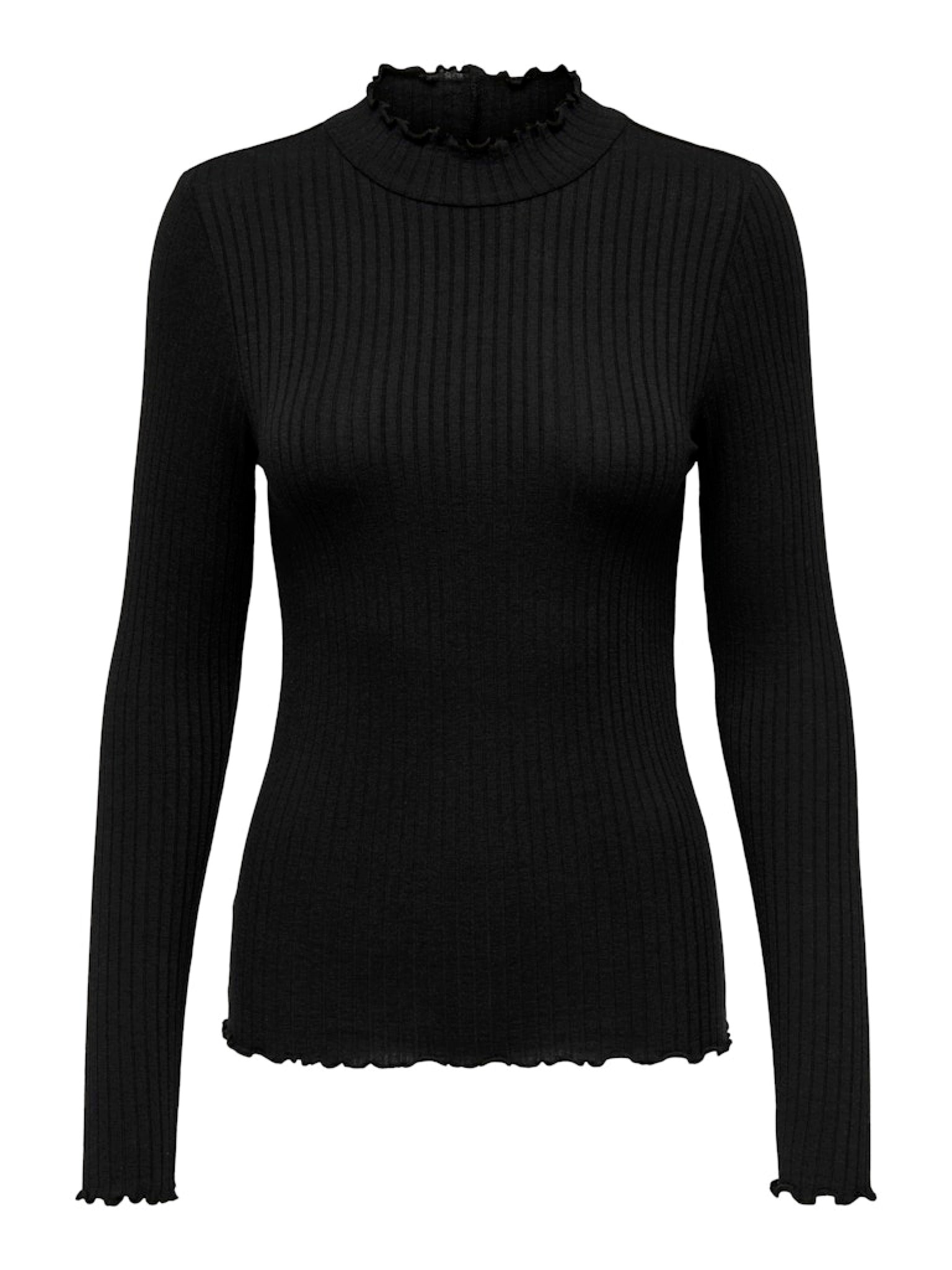 JDYFRANSISKA Top col montant manches longues Black – JDY | Appart 17