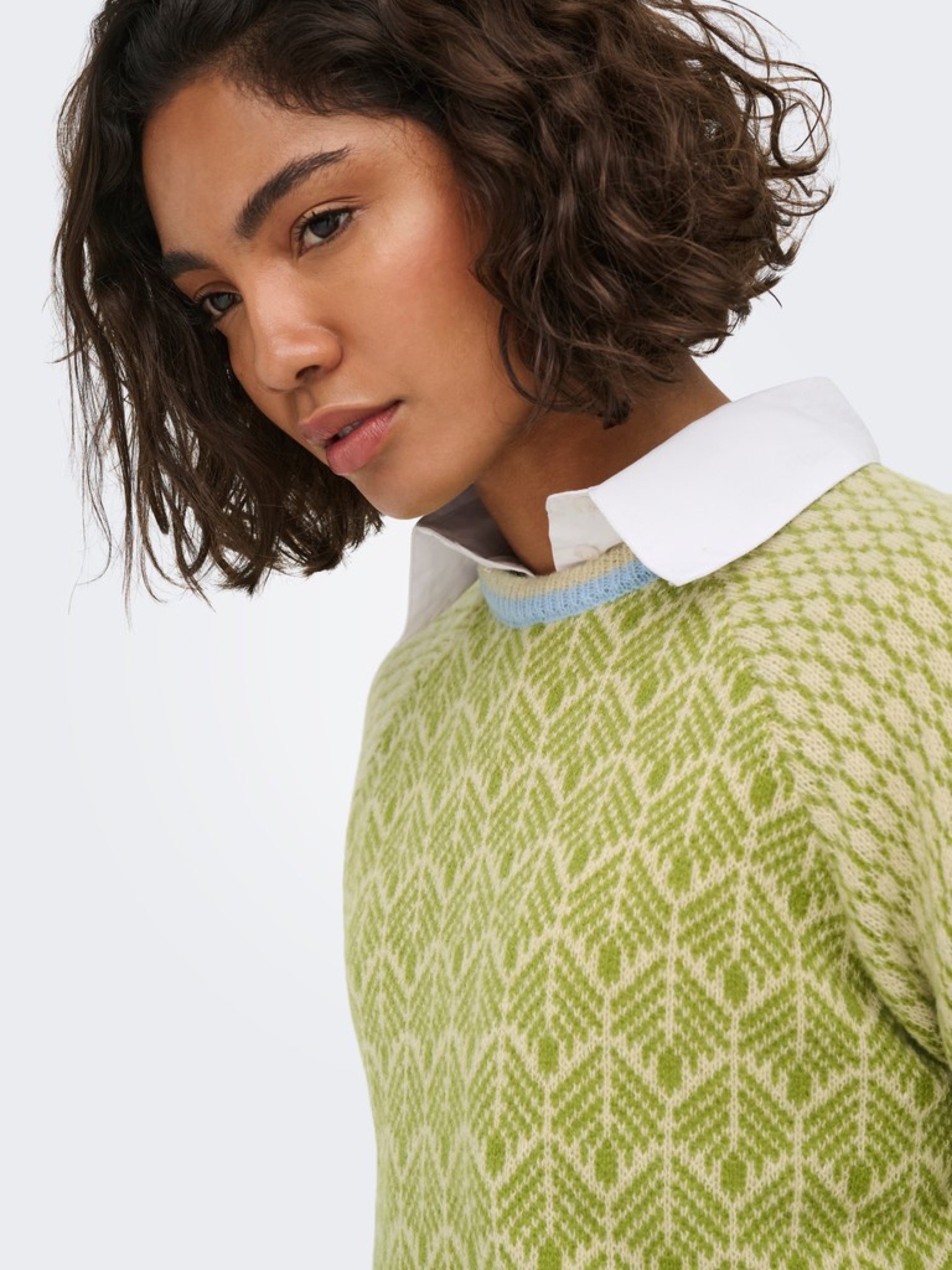 JDYBRYN Pull jacquard col rond — Crème Brûlée Woodbine & Peachskin & Crème Brûlée Toffee Crème Brûlée Woodbine | Appart 17