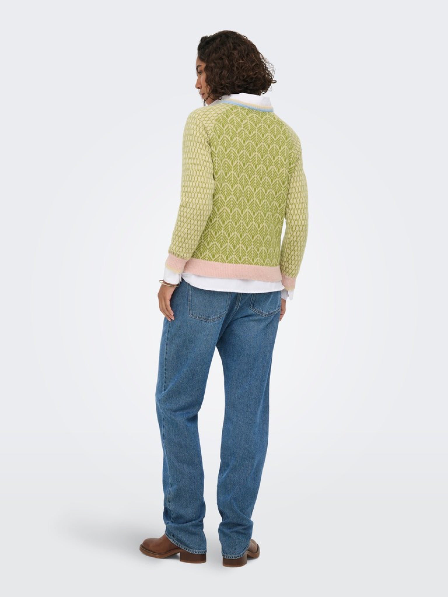 JDYBRYN Pull jacquard col rond — Crème Brûlée Woodbine & Peachskin & Crème Brûlée Toffee Crème Brûlée Woodbine | Appart 17