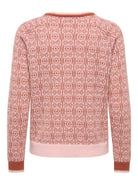 JDYBRYN Pull jacquard col rond — Crème Brûlée Woodbine & Peachskin & Crème Brûlée Toffee Peachskin | Appart 17