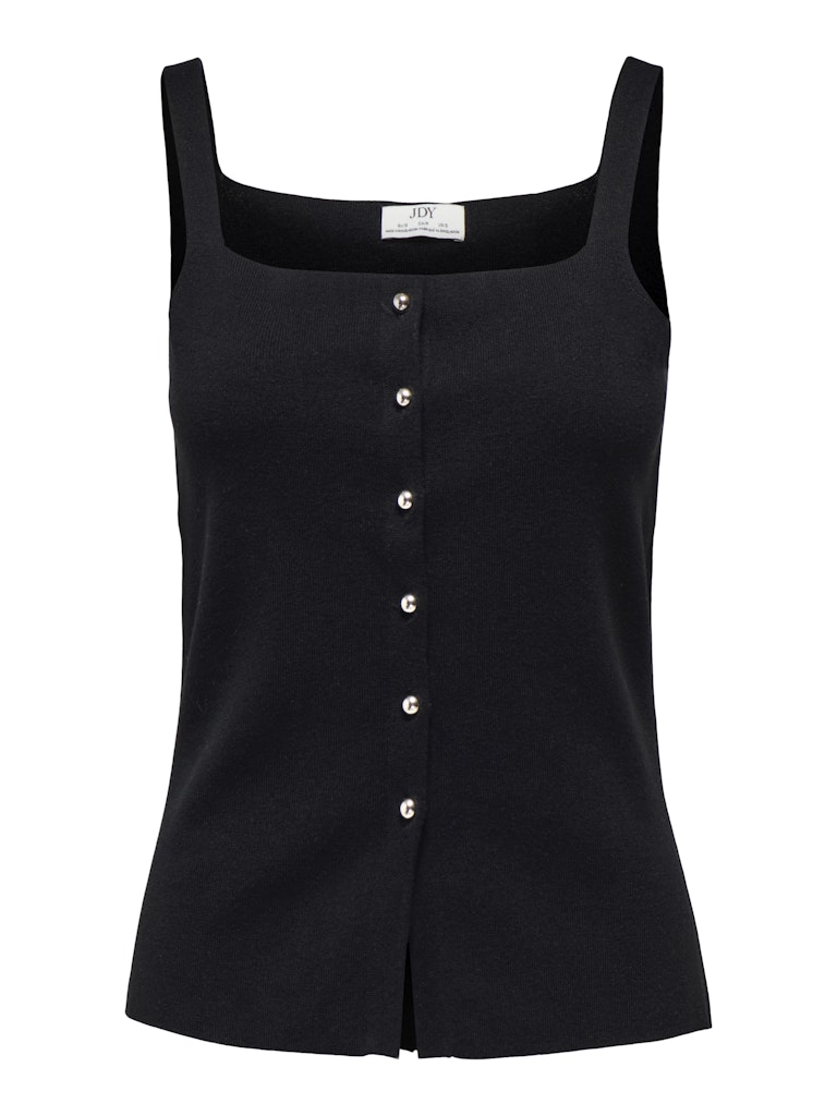 JDY JDYKITTY Pull gilet col carré sans manches Noir