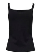 JDY JDYKITTY Pull gilet col carré sans manches Noir