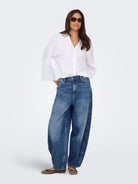 JDYSUSIE Jean coupe barrel taille moyenne Medium Blue Denim – JDY | Appart 17