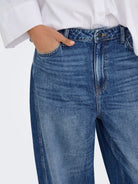 JDYSUSIE Jean coupe barrel taille moyenne Medium Blue Denim – JDY | Appart 17