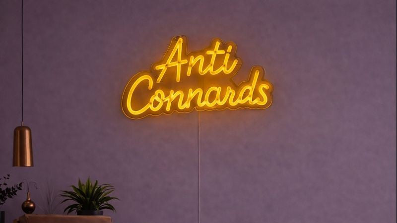 Enseigne Neon LED Anti Connards — Appart 17 Bruxelles