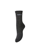 Pieces PCSEBBY Chaussettes longues pailletées femme — Asphalt BAVARDE gris foncé glitter