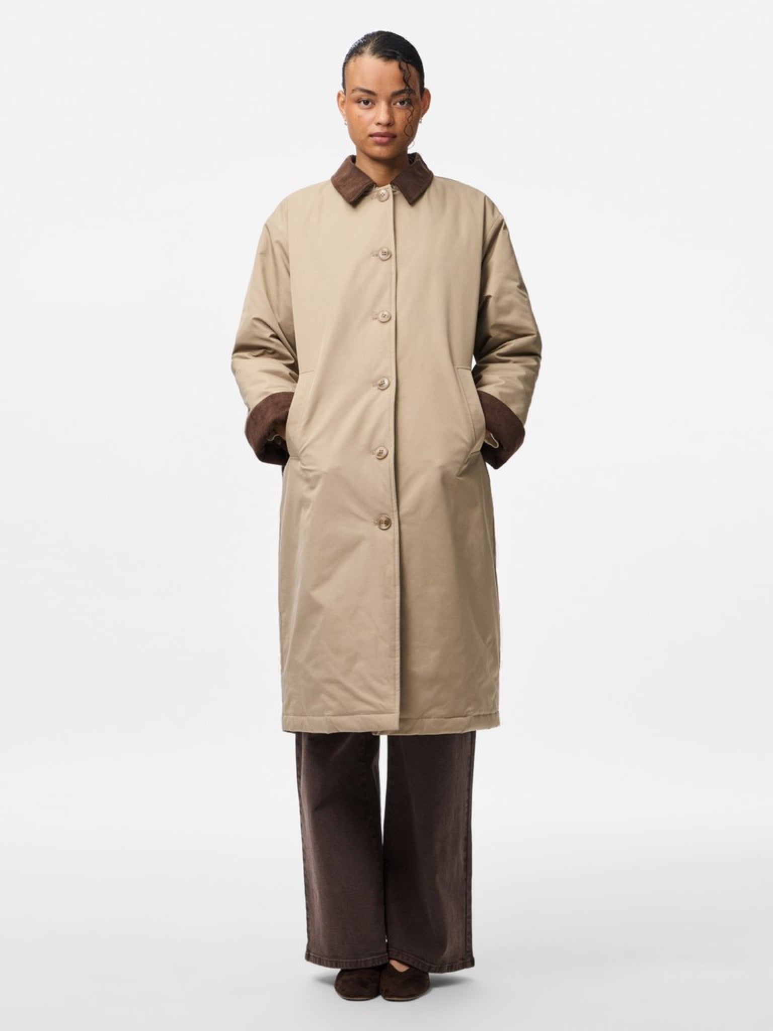 PCJORMA Veste — Greige Hot Fudge | Appart 17