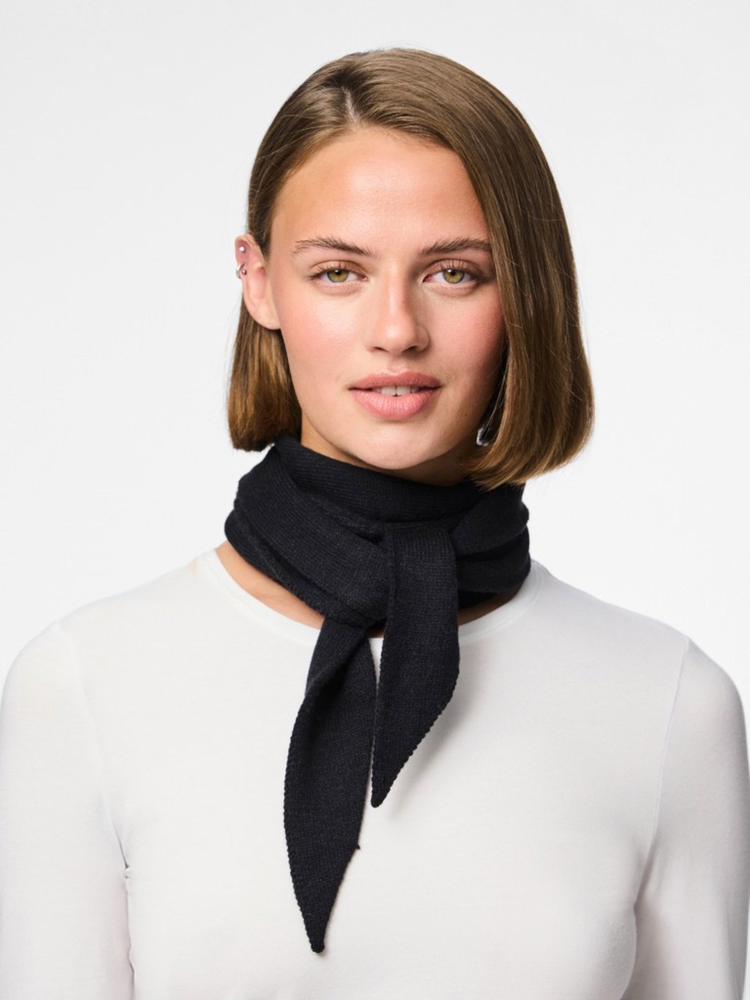 PCKOMMA Écharpe — Hot Fudge & Whitecap Gray & Medium Grey Melange & Black | Appart 17