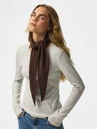 PCKOMMA Écharpe — Hot Fudge & Whitecap Gray & Medium Grey Melange & Black | Appart 17