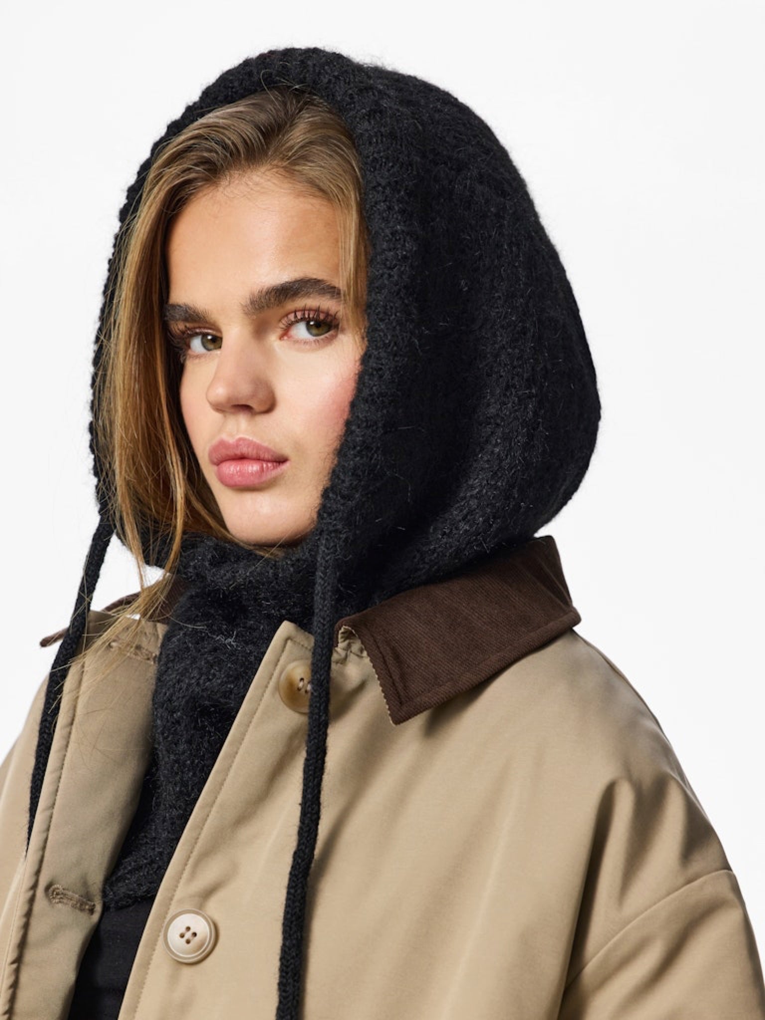 PCNAMBI Cagoule — Light Grey Melange & Black & Incense | Appart 17