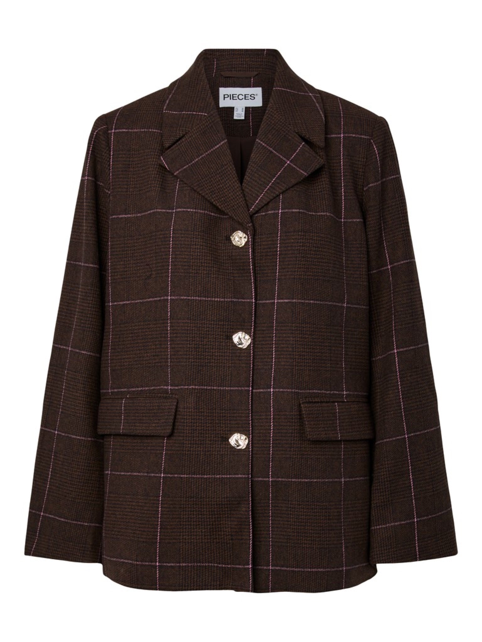 PCAMINA Blazer — Chicory Coffee Brown Check | Appart 17
