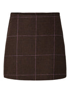 PCAMINA Jupe — Chicory Coffee Brown Check | Appart 17