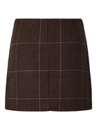PCAMINA Jupe — Chicory Coffee Brown Check | Appart 17