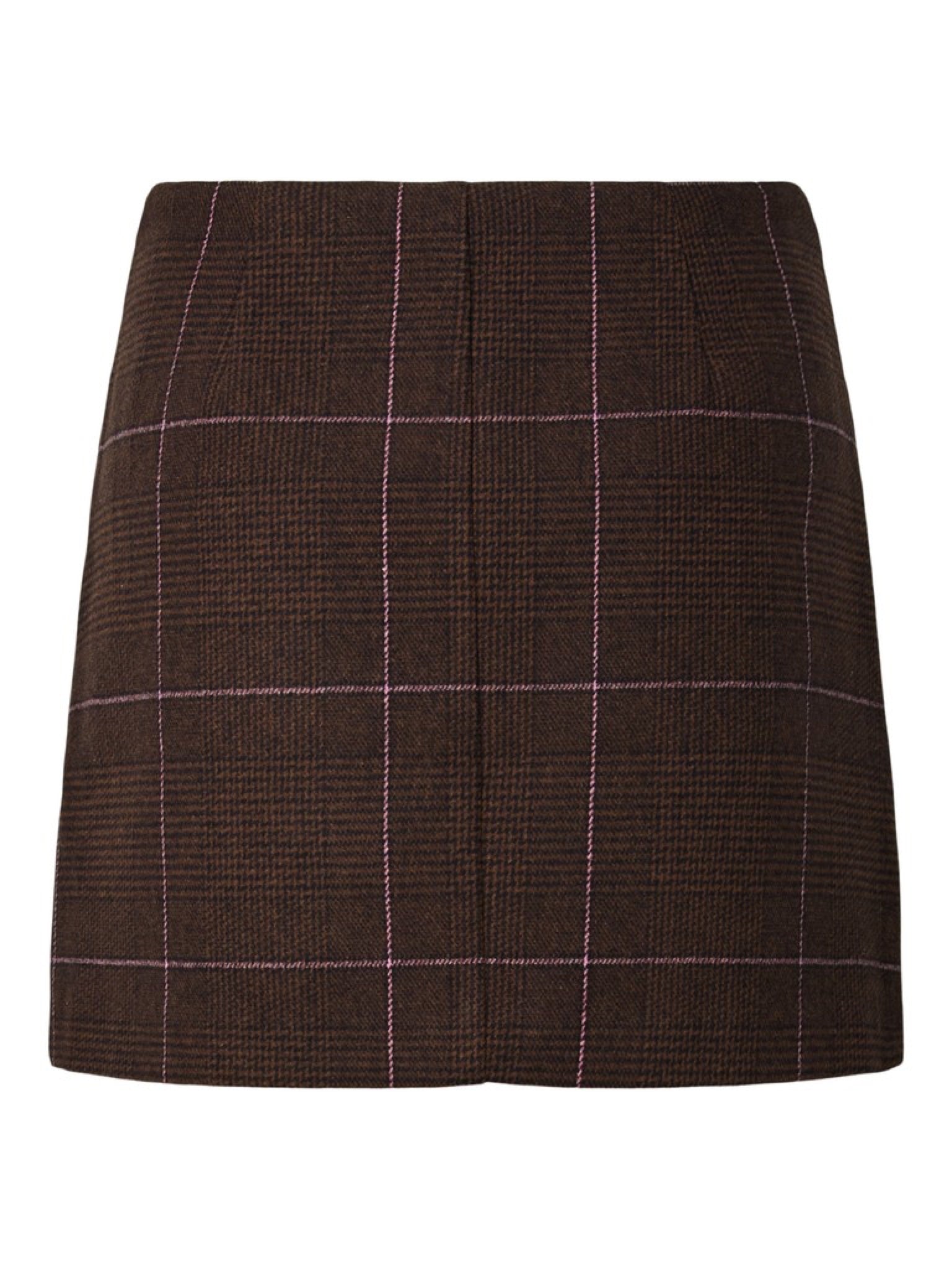 PCAMINA Jupe — Chicory Coffee Brown Check | Appart 17