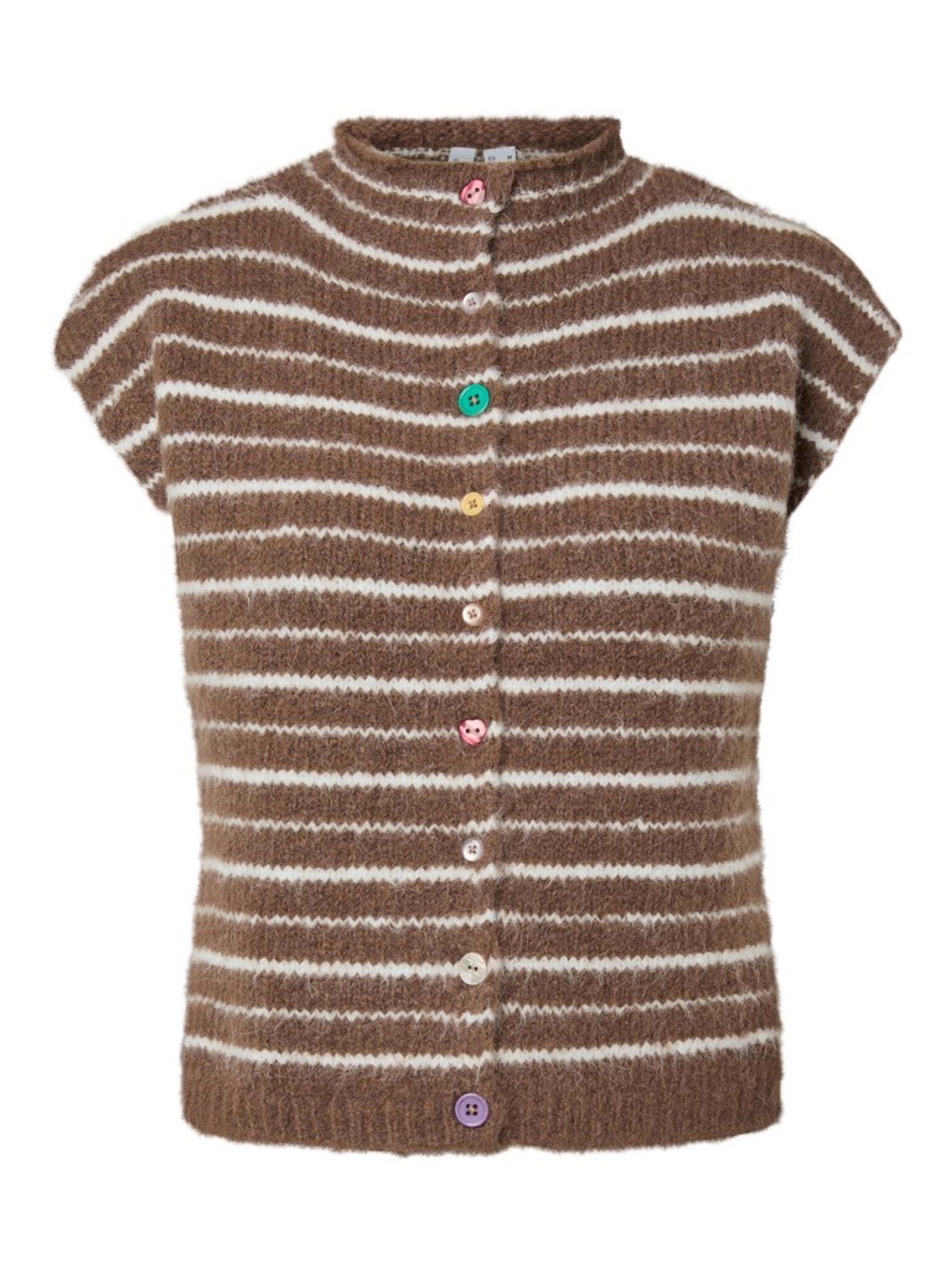 PCASIRA Gilet sans manches — Coffee Quartz Cloud Dancer | Appart 17
