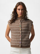 PCASIRA Gilet sans manches — Coffee Quartz Cloud Dancer | Appart 17