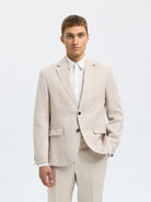 SLHREGULAR-WILL LINEN BLZ NOOS — SELECTED HOMME BLACK — vue de dos | Appart 17