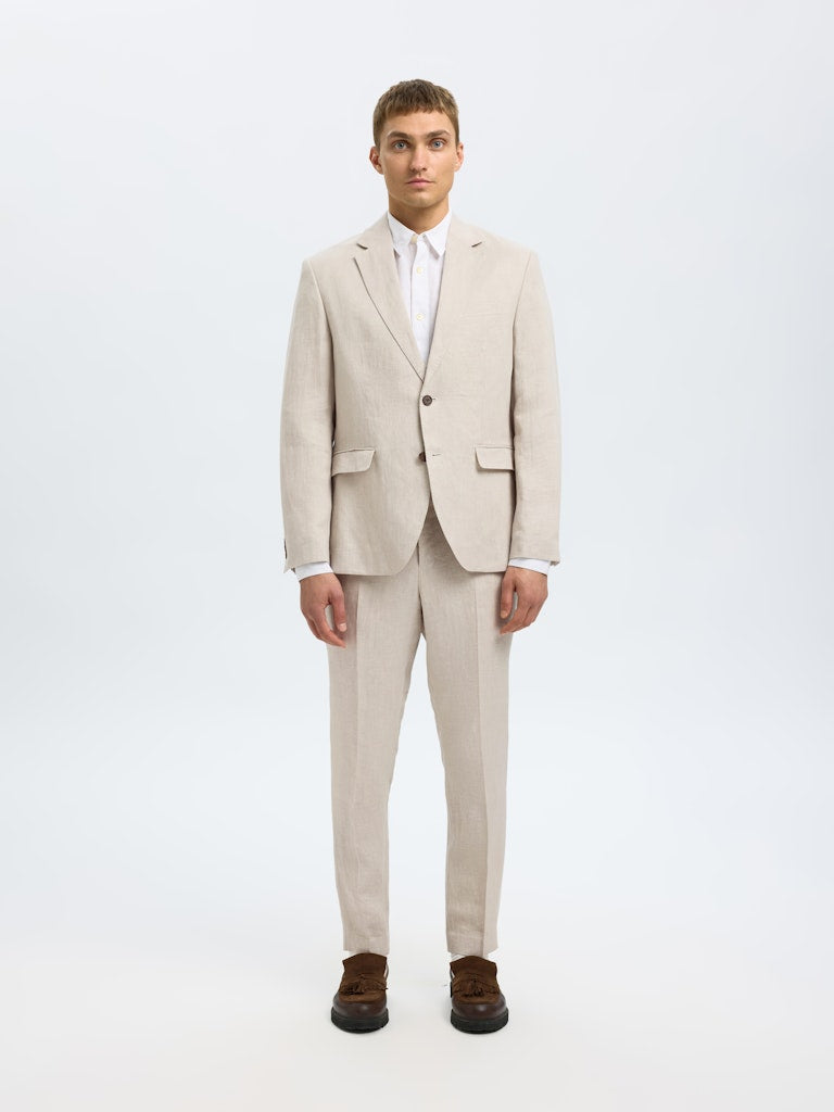 SLHREGULAR-WILL LINEN BLZ NOOS — SELECTED HOMME BLACK — détail | Appart 17