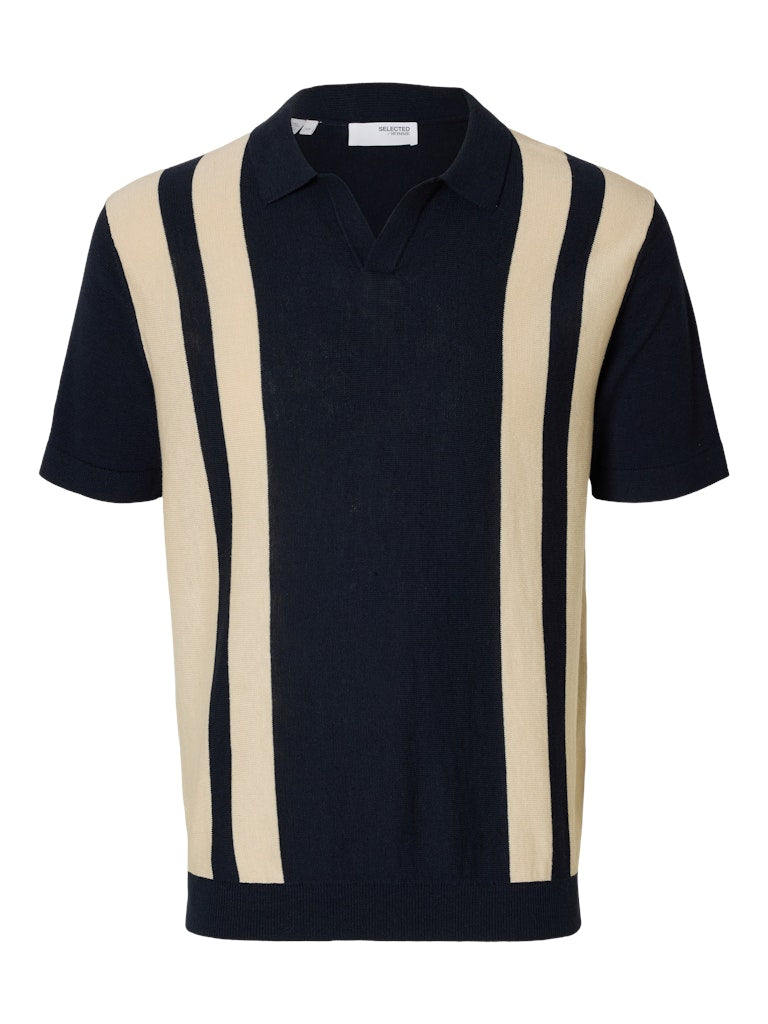 SLHMATTIS SS LINEN BLEND OPEN POLO NOOS