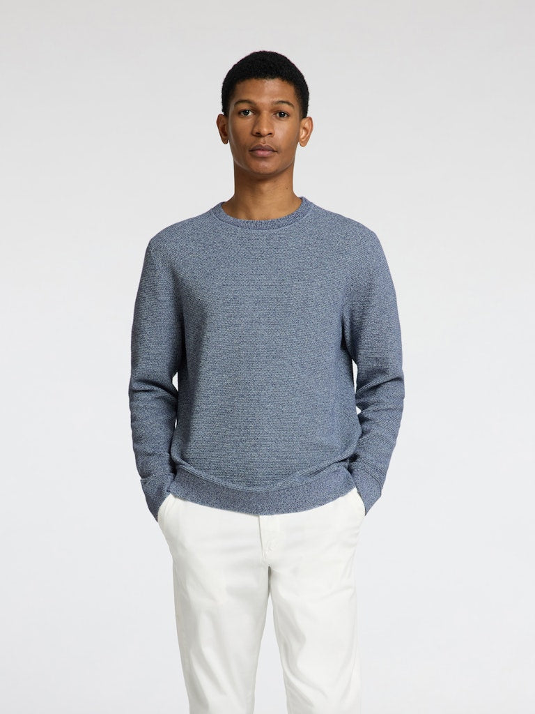 SLHROSS LS KNIT STRUCTURE CREW NECK NOOS