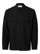 SLH-LEROY LINEN BLEND OVERSHIRT LS NOOS — SELECTED HOMME BLACK — vue 12 | Appart 17