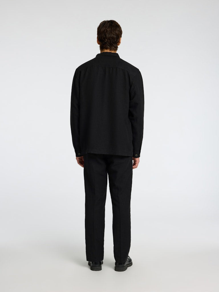 SLH-LEROY LINEN BLEND OVERSHIRT LS N | Appart17 Brussels