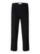 SLH180-RELAXED CROP RON LINEN BLEND PANT — SELECTED HOMME BLACK — porté | Appart 17