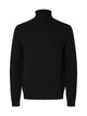 SLMDANE Pull col roulé en maille structurée — Noir