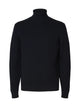 SLHDANE LS KNIT STRUCTURE ROLL NECK NOOS — SELECTED HOMME BLACK — vue de dos | Appart 17