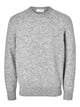 SLHRAI LS KNIT CREW NECK — SELECTED HOMME BLACK — zoom matière | Appart 17