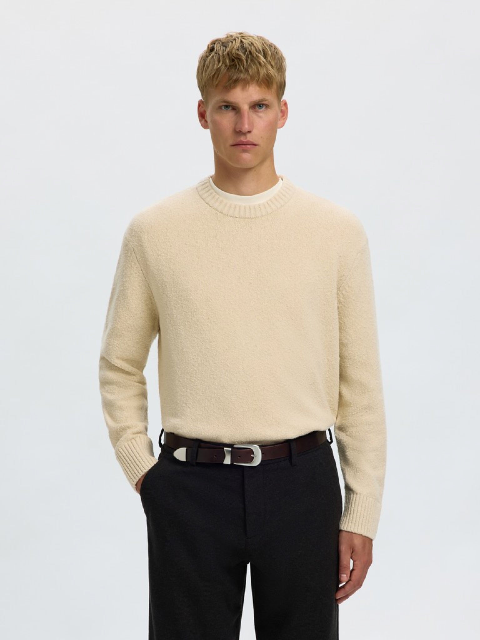 SLMALEX Pull — Oatmeal & Navy Blazer | Appart 17