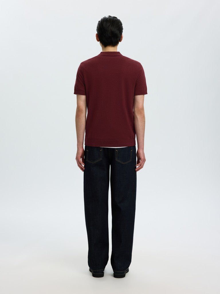 Selected Homme SLMBERG Polo maille manches courtes Tawny Port