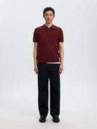 Selected Homme SLMBERG Polo maille manches courtes Tawny Port