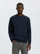 SLMTOM Sweat-shirt col rond doux Sky Captain – Selected Homme | Appart 17