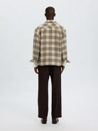 SLMOLE-PABLO Surchemise en laine mélangée Oatmeal Walnut – Selected Homme | Appart 17