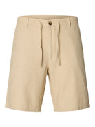 SLMREGULAR-BRODY Short en lin mélangé Incense Mixed w. Oatmeal – Selected Homme | Appart 17