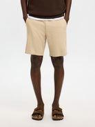 SLMREGULAR-BRODY Short en lin mélangé Incense Mixed w. Oatmeal – Selected Homme | Appart 17