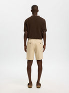 SLMREGULAR-BRODY Short en lin mélangé Incense Mixed w. Oatmeal – Selected Homme | Appart 17