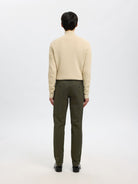 Selected Homme SLM175 Pantalon slim chino stretch coton bio Vert forêt — vue 2
