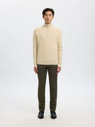 Selected Homme SLM175 Pantalon slim chino stretch coton bio Vert forêt — vue 5
