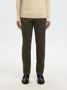 Selected Homme SLM175 Pantalon slim chino stretch coton bio Vert forêt — vue 6