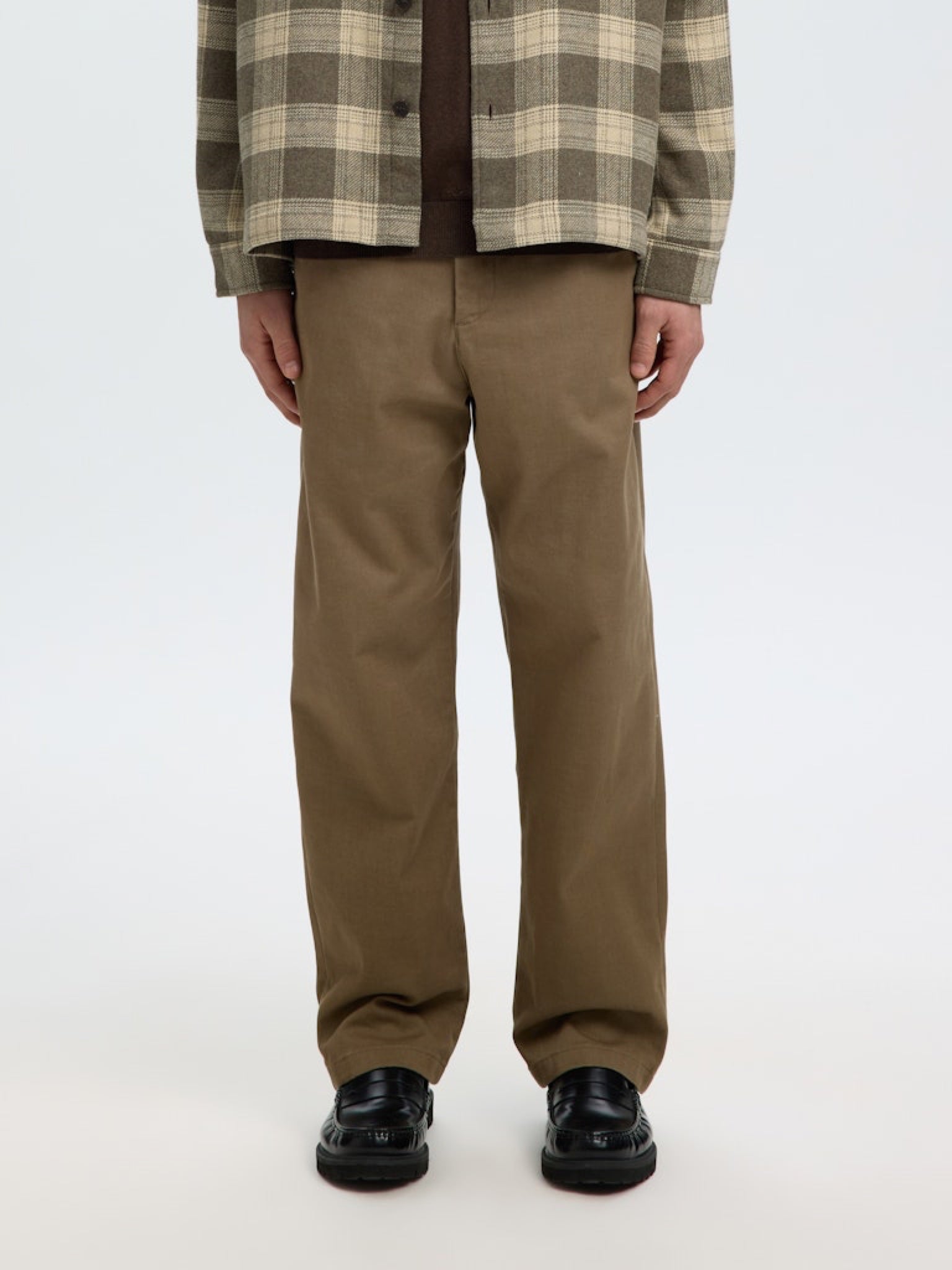 SLM220-LOOSE Pantalon en twill coupe loose Chocolate Chip – Selected Homme | Appart 17