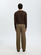 SLM220-LOOSE Pantalon en twill coupe loose Chocolate Chip – Selected Homme | Appart 17