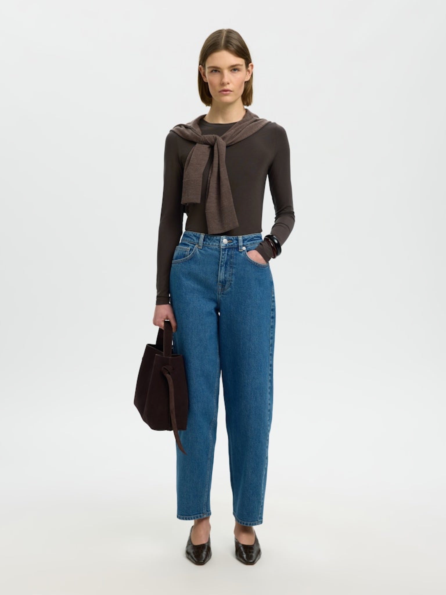 SLWMANJA Top col rond manches longues Delicioso – Selected Femme | Appart 17
