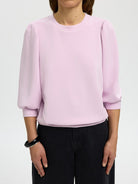 SLWTENNY Top maille manches 3/4 col rond Winsome Orchid – Selected Femme | Appart 17