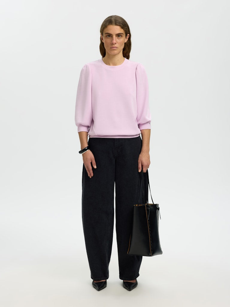 SLWTENNY Top maille manches 3/4 col rond Winsome Orchid – Selected Femme | Appart 17