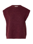 SLWLULU Gilet sans manches — Tawny Port Melange | Appart 17